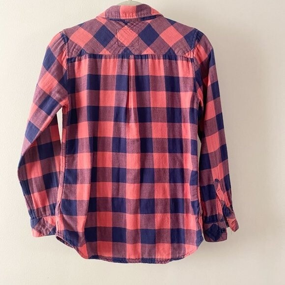 Rails Pink and Purple Plaid Flannel Button Up Collared Shirt Top XS - Picture 3 of 11